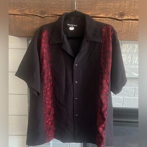 Vintage Johnny Suede Men’s XL Dice Shirt Short Sleeve Black Vegas USA Y2K